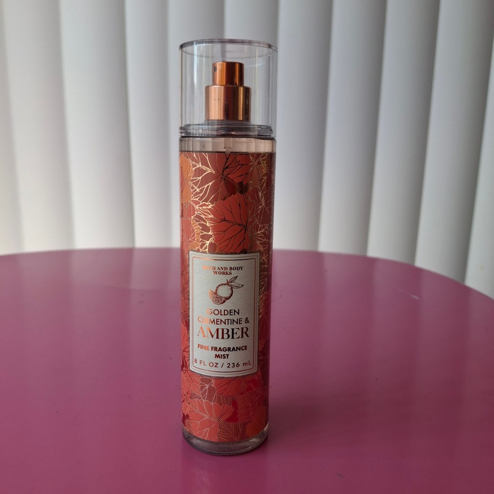 Bath & Body Works GOLDEN CLEMENTINE & AMBER Fine Fragrance Mist 8 oz Retired